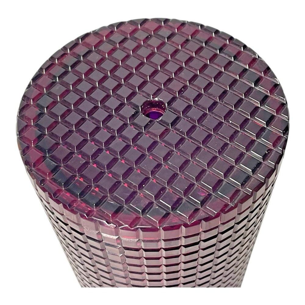Starbucks 2020 Holiday Disco Grid Tumbler Berry Plum 24oz LE Collectible Cup - Picture 5 of 7